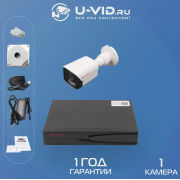 Комплект IP видеонаблюдения U-VID c 1 уличной камерой 3 Мп HI-66AIP3B, NVR 5004A-POE 4CH